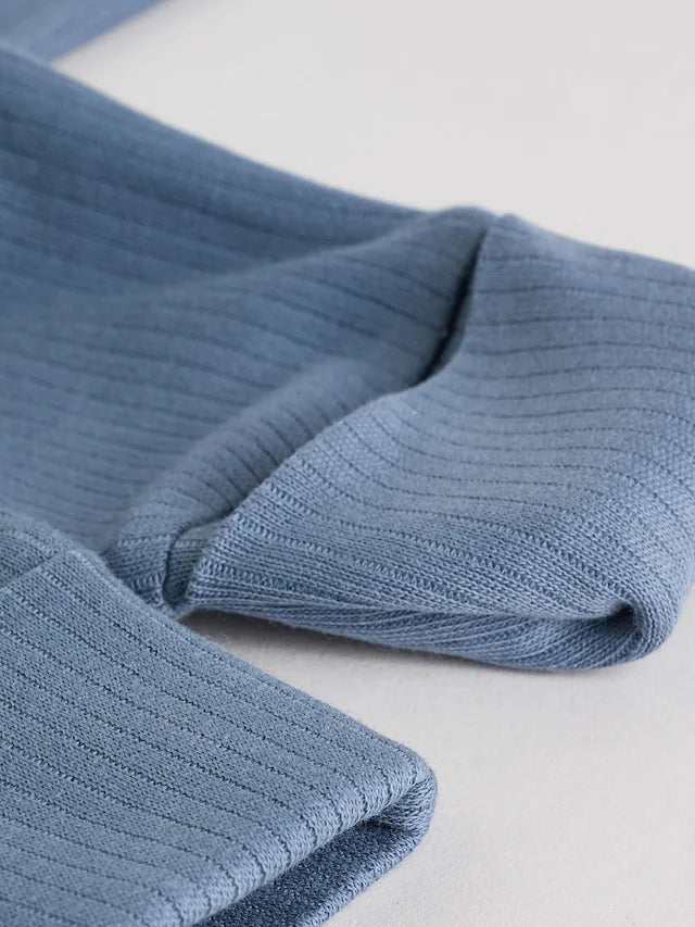 |BabyBoy| Pacote Com 3 Macacões De Dormir Azuis Slogan Para Bebês 100% Algodão (0 meses a 2 anos)