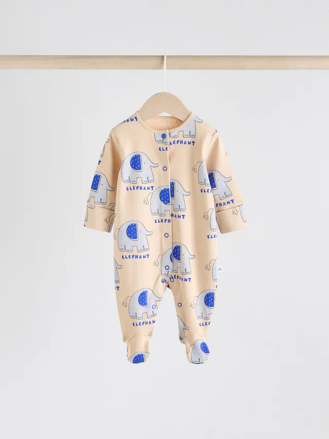 |BabyBoy| Pacote Com 4 Macacões De Dormir Animal Baby 100% Algodão (0 meses a 2 anos)