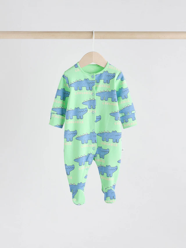 |BabyBoy| Pacote Com 4 Macacões De Dormir Animal Baby 100% Algodão (0 meses a 2 anos)