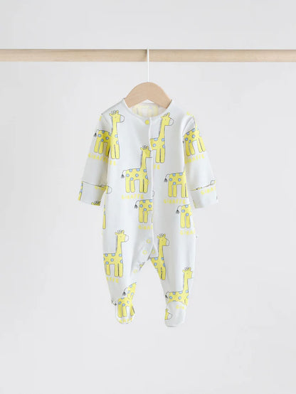 |BabyBoy| Pacote Com 4 Macacões De Dormir Animal Baby 100% Algodão (0 meses a 2 anos)