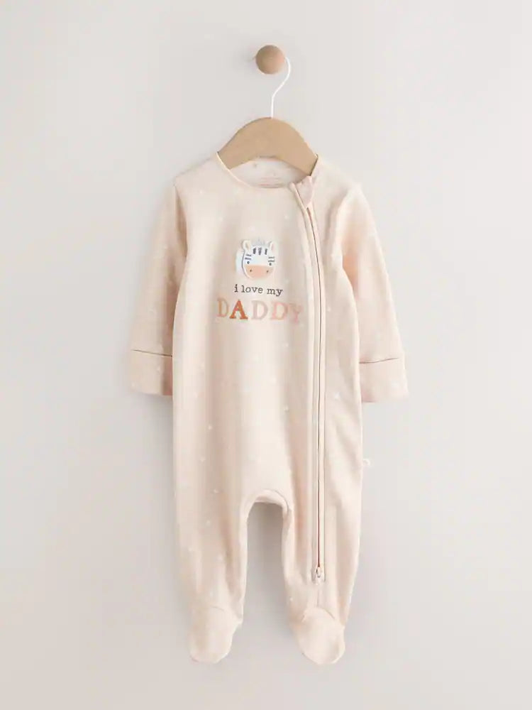 |BabyBoy| Macacão De Dormir Neutro I Love My Mummy Com Zíper Bidirecional Para Bebês (0-18 meses)