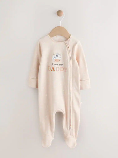 |BabyBoy| Macacão De Dormir Neutro I Love My Mummy Com Zíper Bidirecional Para Bebês (0-18 meses)