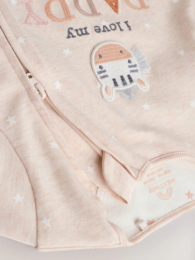 |BabyBoy| Macacão De Dormir Neutro I Love My Mummy Com Zíper Bidirecional Para Bebês (0-18 meses)