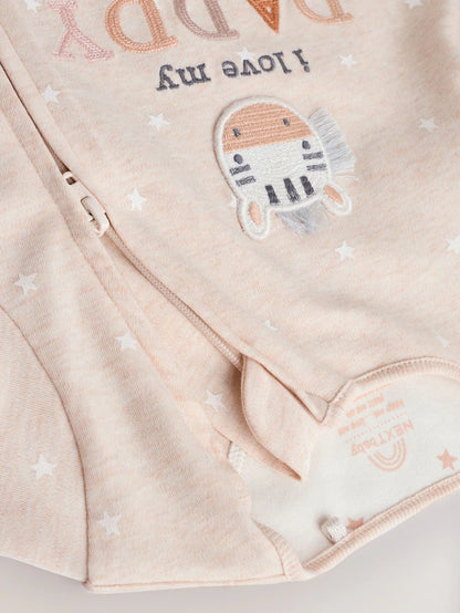 |BabyBoy| Macacão De Dormir Neutro I Love My Mummy Com Zíper Bidirecional Para Bebês (0-18 meses)