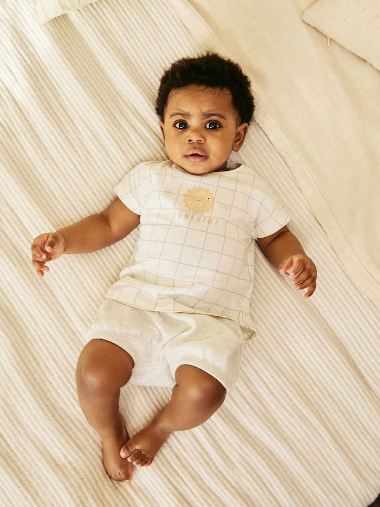 |BabyBoy| Conjunto De Camiseta e Shorts Com Personagem Escandinavo, 6 peças (0 meses a 2 anos)