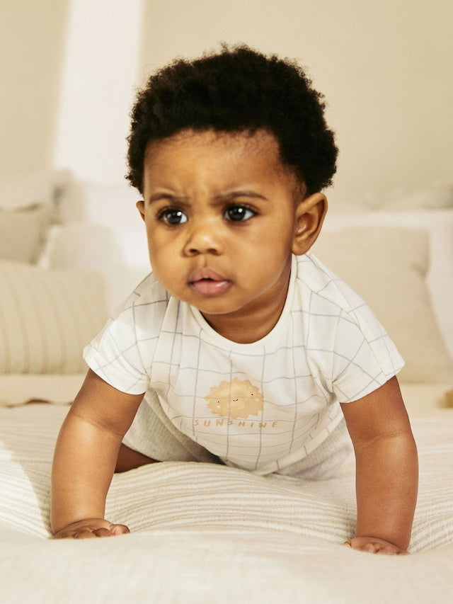 |BabyBoy| Conjunto De Camiseta e Shorts Com Personagem Escandinavo, 6 peças (0 meses a 2 anos)