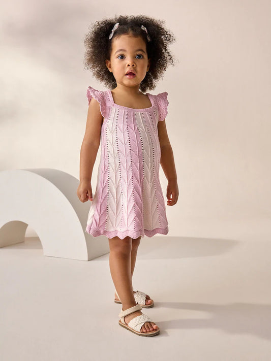 |Girl| Conjunto De Vestido e Calça Laranja/Rosa (3 meses a 7 anos)