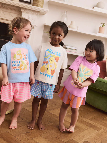 |BigGirl| Pacote Com 3 Pijamas Curtos Multifuncionais (9 meses a 12 anos)