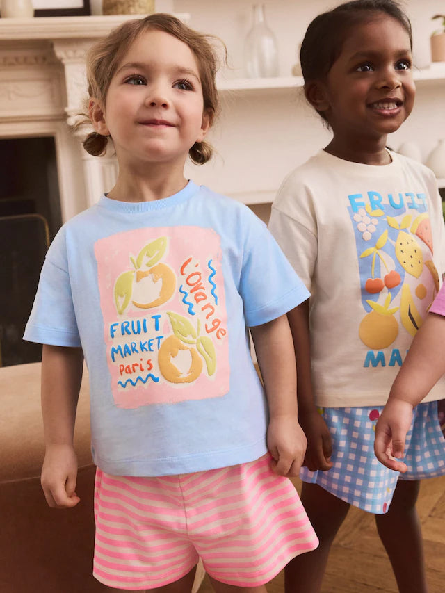 |BigGirl| Pacote Com 3 Pijamas Curtos Multifuncionais (9 meses a 12 anos)