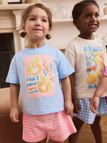 |BigGirl| Pacote Com 3 Pijamas Curtos Multifuncionais (9 meses a 12 anos)