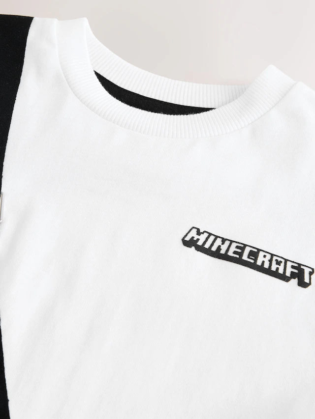 |BigBoy| Camiseta Branca Licenciada Do Minecraft (3 a 16 anos)