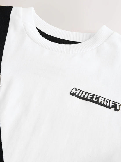 |BigBoy| Camiseta Branca Licenciada Do Minecraft (3 a 16 anos)