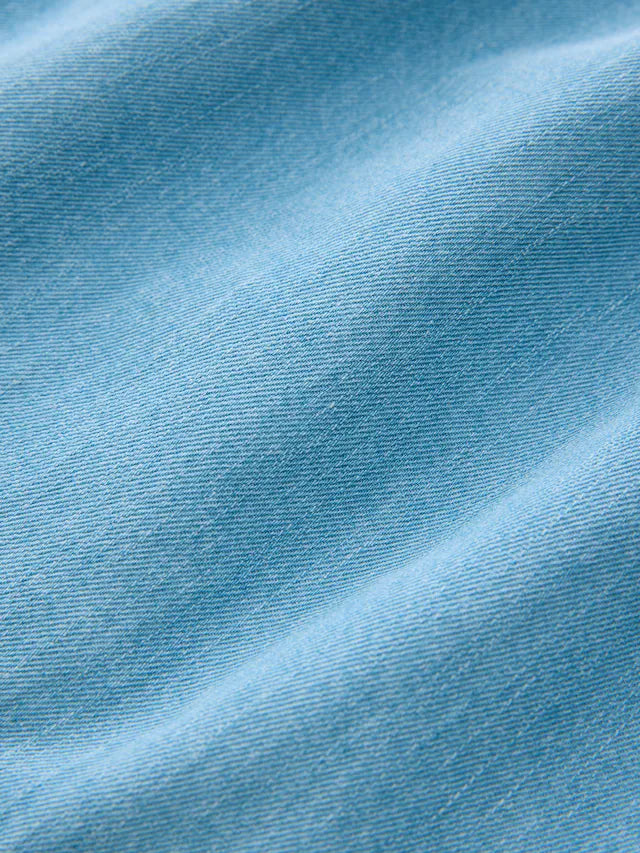 |Girl| Vestido De Verão Sem Mangas Blue Denim Ric Rac 100% Algodão (3 meses a 8 anos)