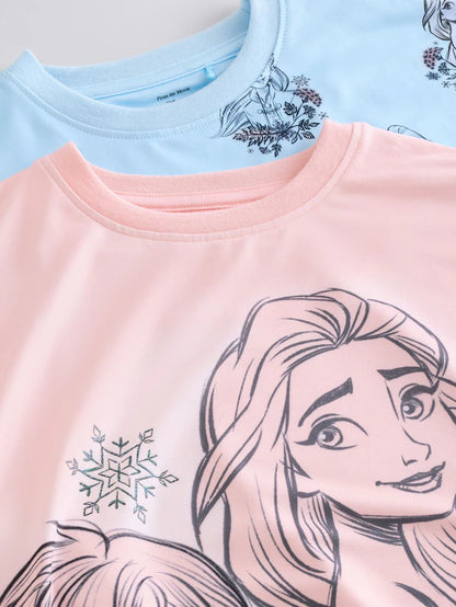 |BigGirl| Pacote Com 2 Camisolas Frozen Azuis (2-12 anos)