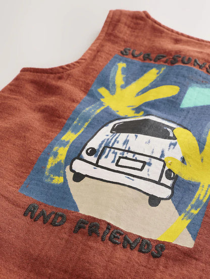 |BabyBoy| Macacão De Bebê Marrom Ferrugem (0 meses a 2 anos)