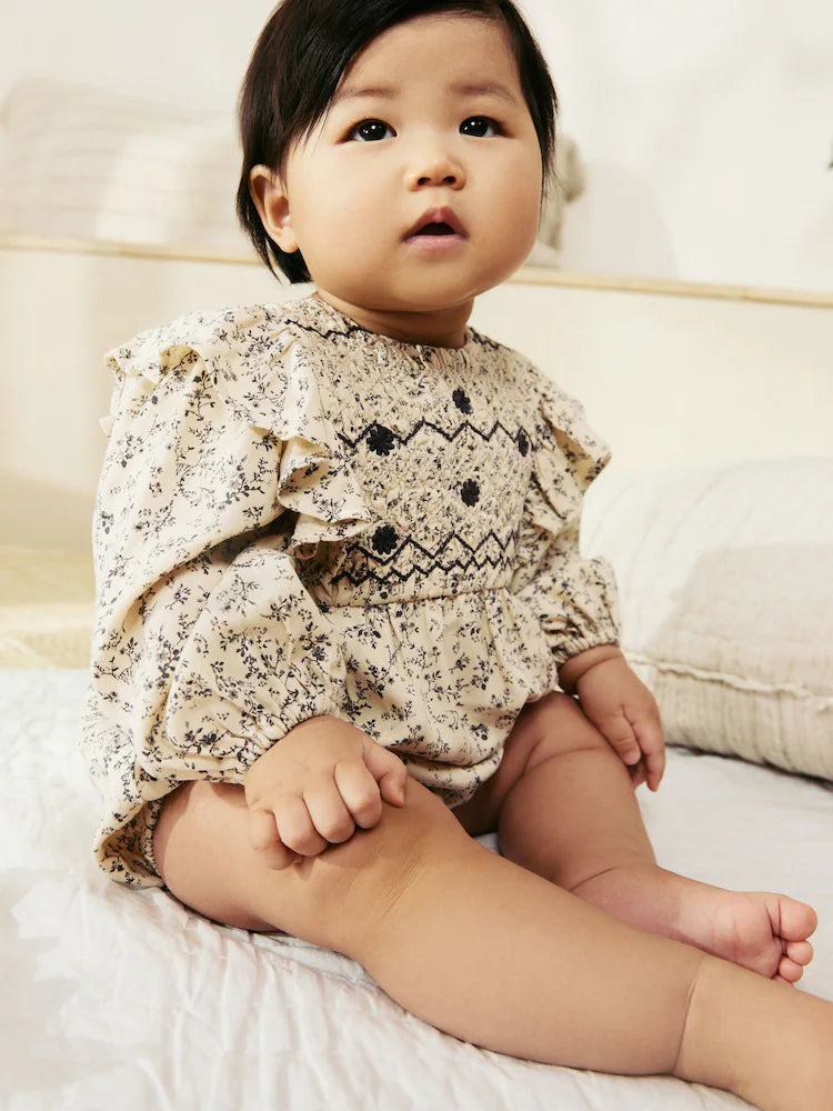 |BabyGirl| Macacão Floral Mono para Bebê Bloomer (0 meses a 3 anos)