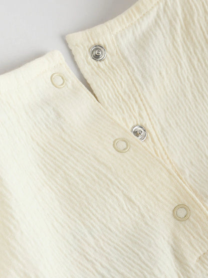 |BabyGirl| Conjunto De 2 Peças De Camiseta e Shorts Com Manga Bufante e Estampa Floral Azul e crua para bebê