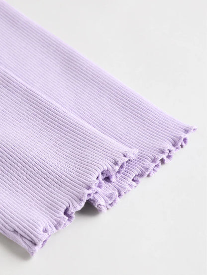 |BabyGirl| Blusa e Leggings Lilás Roxo Para Bebê Manga Curta