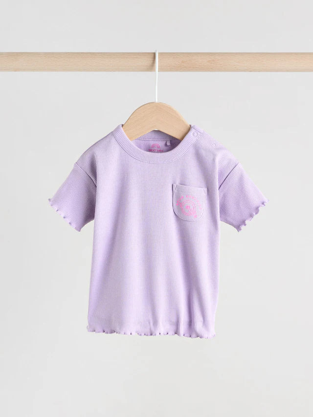 |BabyGirl| Blusa e Leggings Lilás Roxo Para Bebê Manga Curta