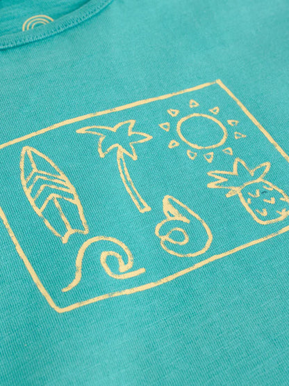 |BabyBoy| Conjunto De Camiseta e Shorts Verde/Amarelo Para Bebê