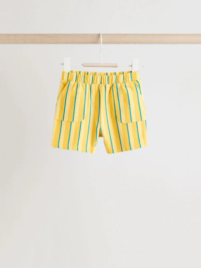 |BabyBoy| Conjunto De Camiseta e Shorts Verde/Amarelo Para Bebê