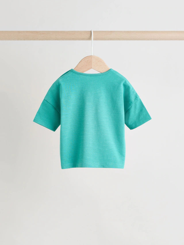 |BabyBoy| Conjunto De Camiseta e Shorts Verde/Amarelo Para Bebê