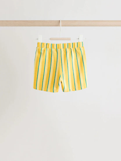 |BabyBoy| Conjunto De Camiseta e Shorts Verde/Amarelo Para Bebê