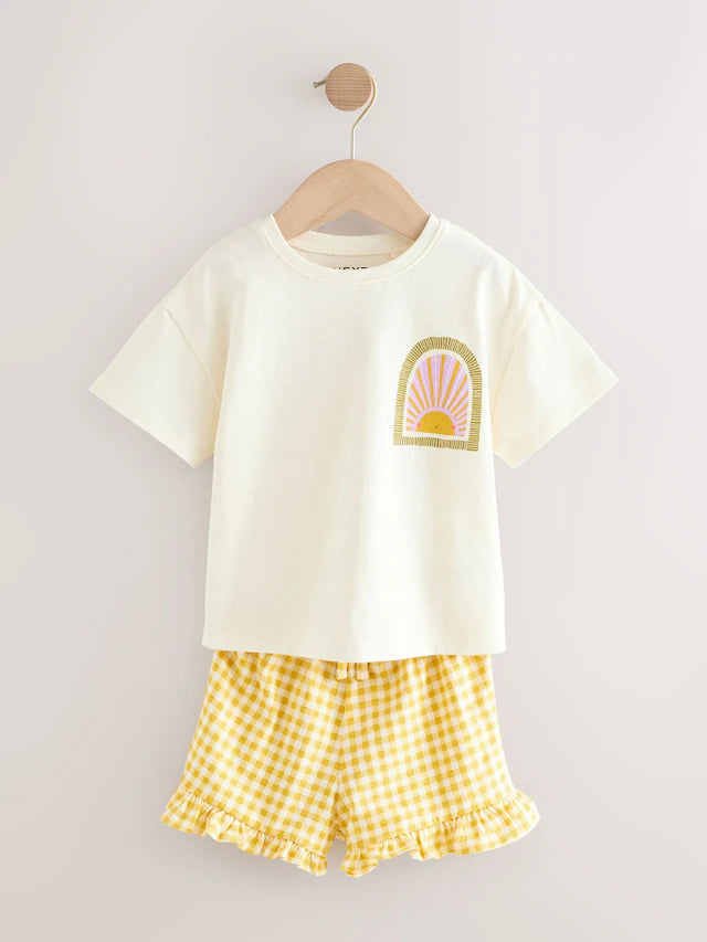 |Girl| Conjunto De Blusa e Shorts Lilás Roxo, Pacote Com 3 (3 meses a 7 anos)