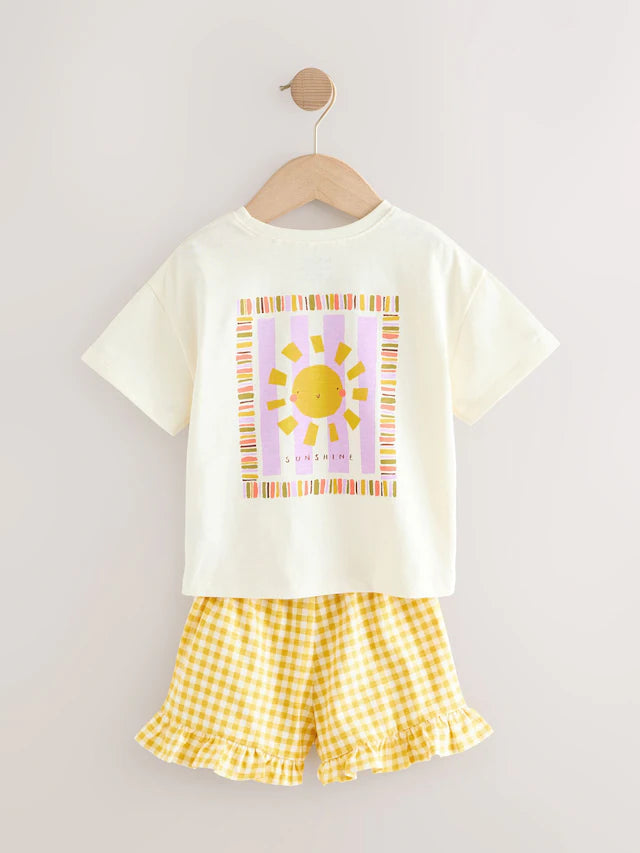 |Girl| Conjunto De Blusa e Shorts Lilás Roxo, Pacote Com 3 (3 meses a 7 anos)