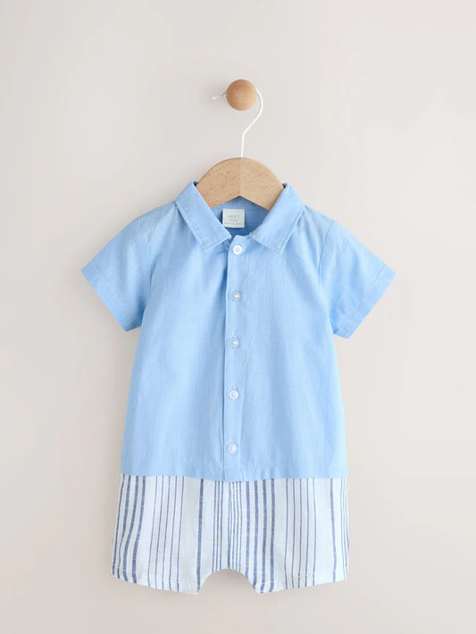 |BabyBoy| Macacão Azul Bebê 100% Algodão (0 meses-2 anos)