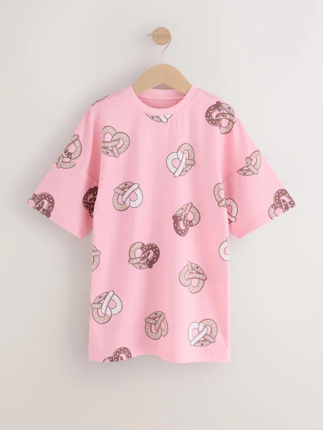 |BigGirl| Pacote Com 2 Camisolas Com Estampa De Abacate Rosa/Roxa (3-16 anos)