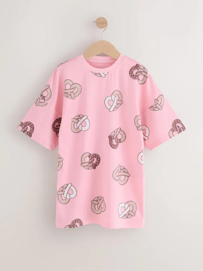 |BigGirl| Pacote Com 2 Camisolas Com Estampa De Abacate Rosa/Roxa (3-16 anos)