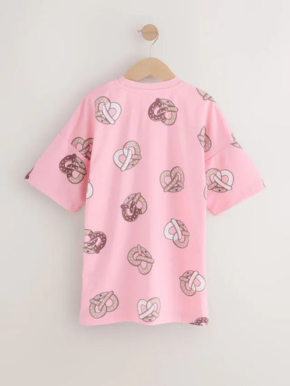 |BigGirl| Pacote Com 2 Camisolas Com Estampa De Abacate Rosa/Roxa (3-16 anos)