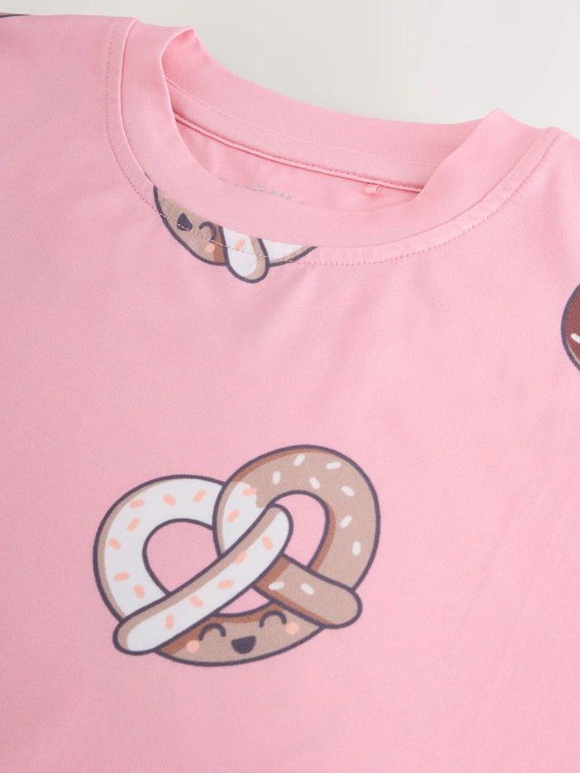 |BigGirl| Pacote Com 2 Camisolas Com Estampa De Abacate Rosa/Roxa (3-16 anos)