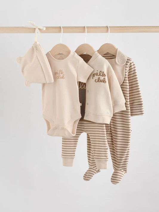 |BabyBoy| Conjunto De Presente Para Bebês Neutral Milk Club com 7 Peças (0-18 meses)