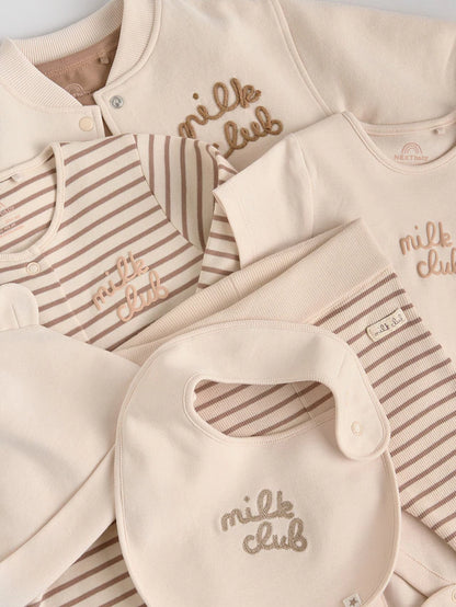 |BabyBoy| Conjunto De Presente Para Bebês Neutral Milk Club com 7 Peças (0-18 meses)