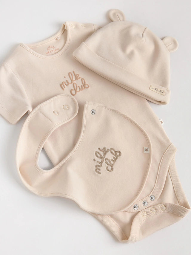 |BabyBoy| Conjunto De Presente Para Bebês Neutral Milk Club com 7 Peças (0-18 meses)