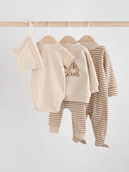 |BabyBoy| Conjunto De Presente Para Bebês Neutral Milk Club com 7 Peças (0-18 meses)