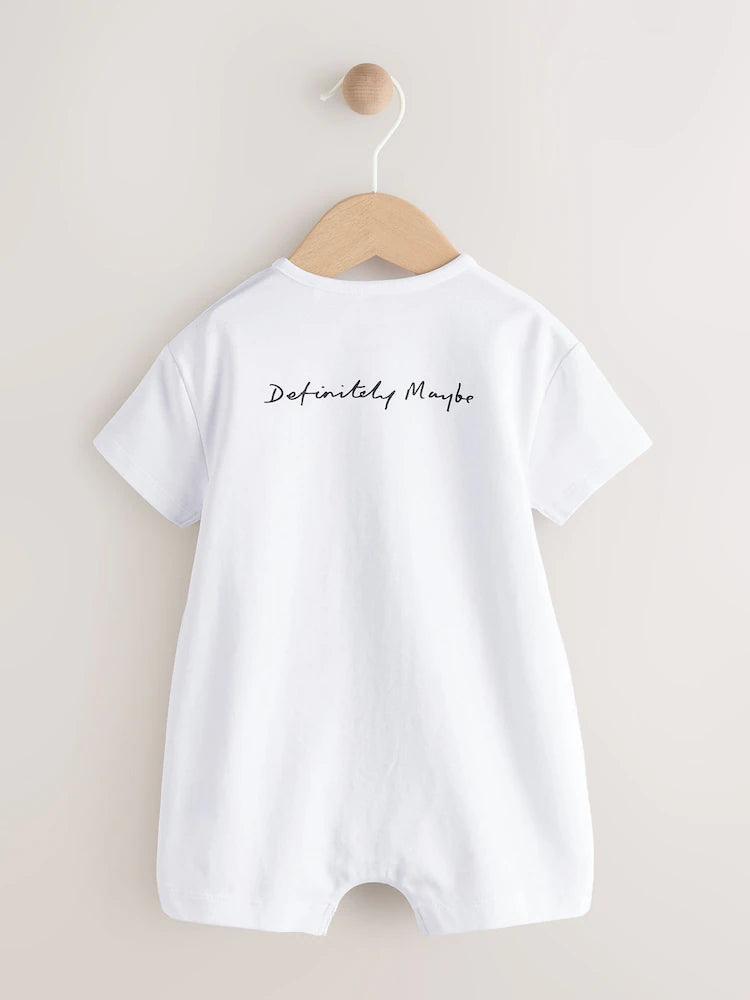 |BabyBoy| Macacão De Bebê Com Faixa Branca e Preta