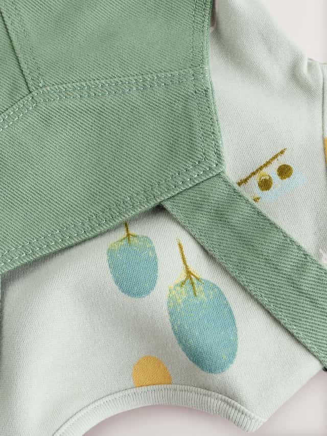 |BabyBoy| Conjunto De Macacão e Macacão Infantil Green Farm (0 meses a 2 anos)