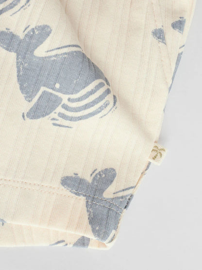 |BabyBoy| Conjunto De Camiseta e Shorts Blue Whale Baby
