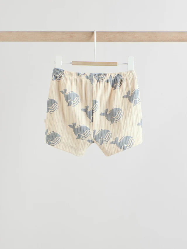 |BabyBoy| Conjunto De Camiseta e Shorts Blue Whale Baby