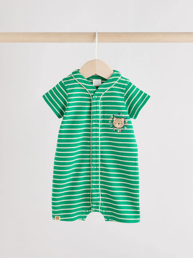 |BabyBoy| Macacão Universitário 100% Algodão Brilhante, Pacote com 2