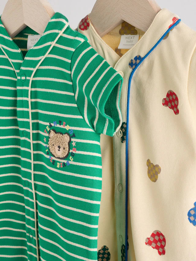 |BabyBoy| Macacão Universitário 100% Algodão Brilhante, Pacote com 2