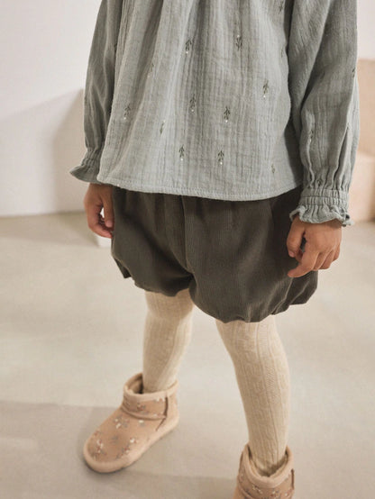 |Girl| Conjunto De Shorts e Blusa Verde Puffball (3 meses a 7 anos)