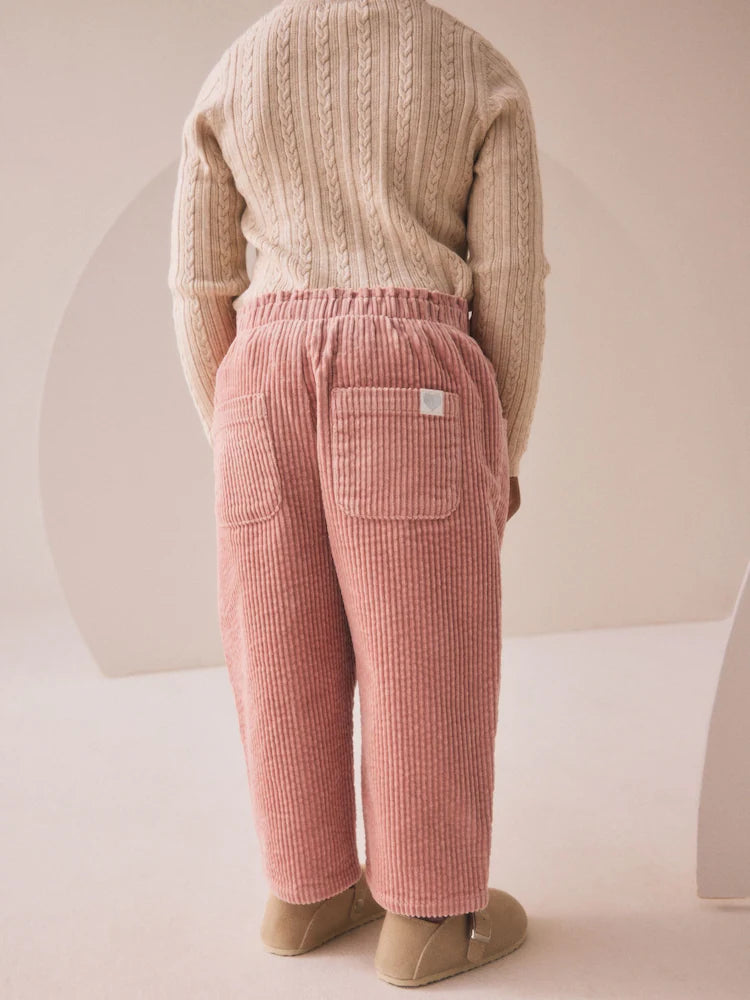 |Girl| Calças De Veludo Rosa (3 meses a 7 anos)