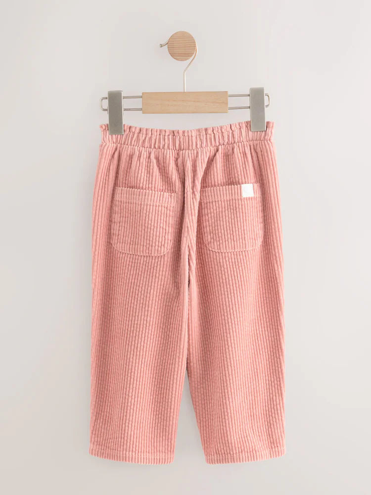 |Girl| Calças De Veludo Rosa (3 meses a 7 anos)
