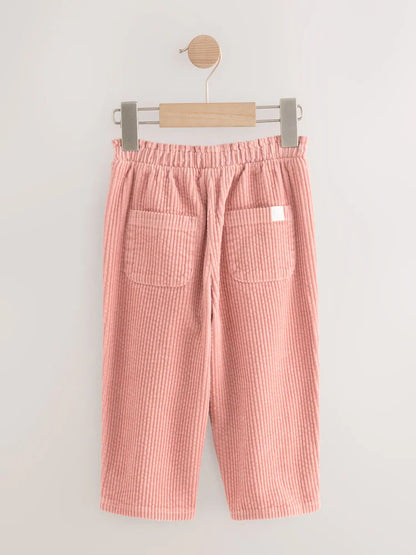 |Girl| Calças De Veludo Rosa (3 meses a 7 anos)