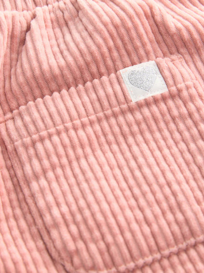 |Girl| Calças De Veludo Rosa (3 meses a 7 anos)