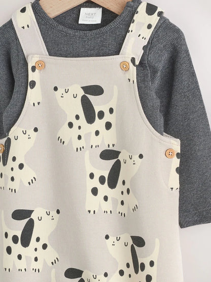 |BabyBoy| Conjunto De Macacão e Macacão De Malha Neutro Para Cachorro (0 meses a 2 anos)